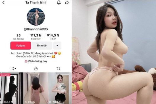 sex pic Sex Tạ Thanh Nhi TikTok da trắng mông to mê doggy